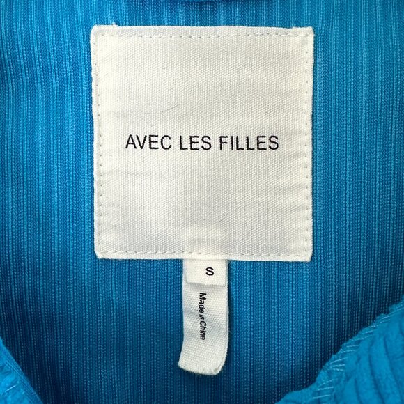 AVEC LES FILLES Tamra Corduroy Shirt Jacket Blue Small - Picture 4 of 11